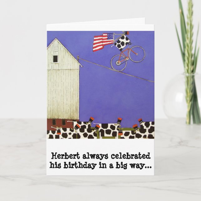vacas humorísticas con tarjeta de cumpleaños (Anverso)