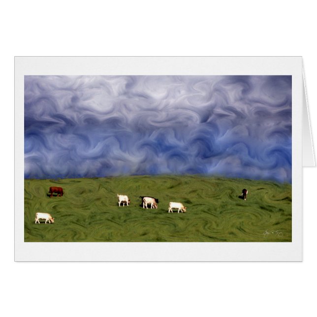 Vacas pacíficas: Tarjeta (Anverso (Horizontal))