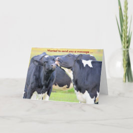 Vacas que me encantan tarjeta de felicitación