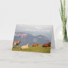 Vacas saliendo de la tarjeta