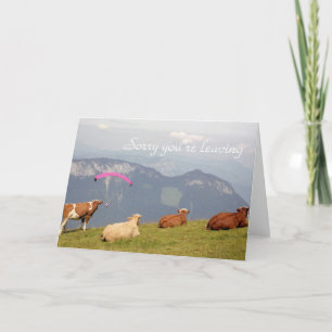 Vacas saliendo de la tarjeta