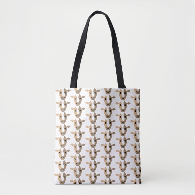 Vacas tricolores en la bolsa de Tote (Anverso)