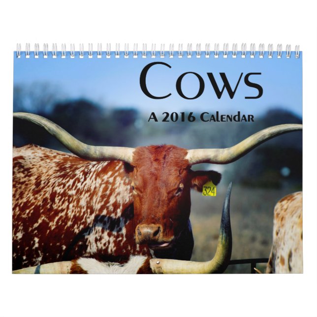 Vacas, un calendario 2016 (Tapa)