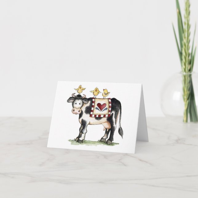 Vacas y chichas - Tarjeta de nota (Anverso)
