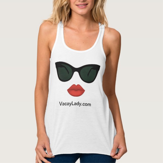 Vacay Ladies Red Lips Top (Anverso)