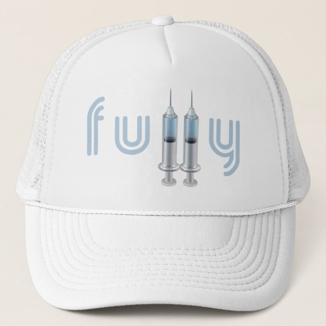 vacuna completamente vacunada 💉 sombrero de tope  (Anverso)