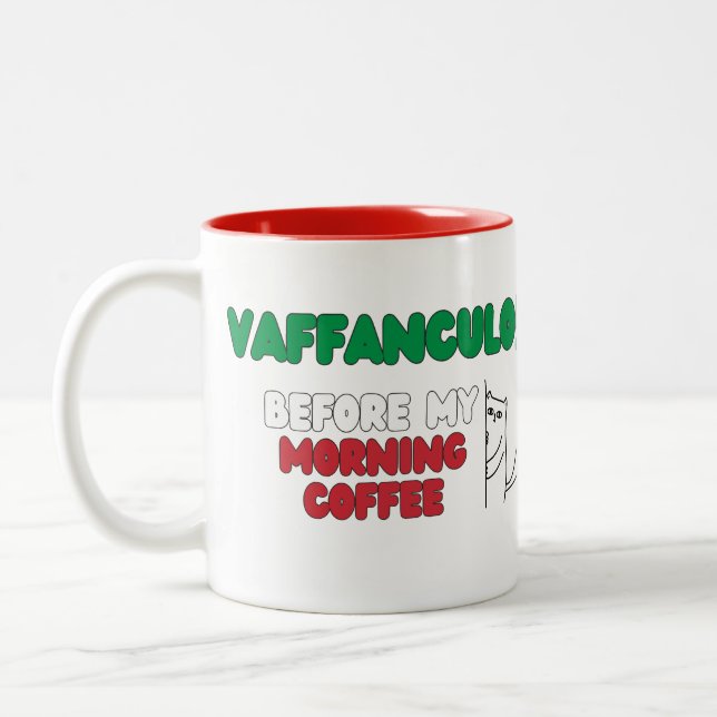 Vaffanculo antes de mi café matutino - taza divert (Izquierda)