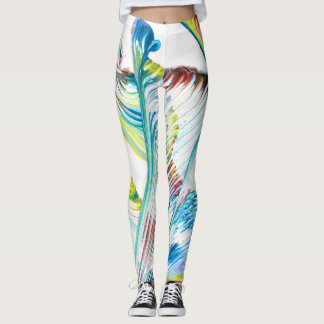 Vagabundo 1 Leggings abstractos de colores fluidos
