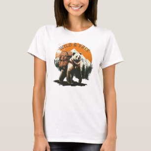 Vagar Salvaje, Caminar Libre – Camiseta de Oso de