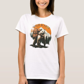 Vagar Salvaje, Caminar Libre – Camiseta de Oso de 