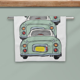 Vagón de Figaro Verde Cocina de Coche Toalla