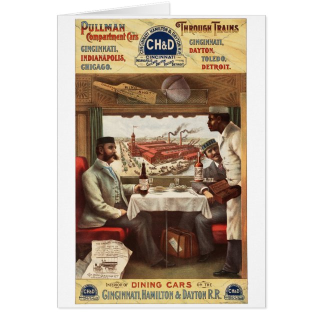 Vagón restaurante 1894 del pullman de CH&D (Frente)