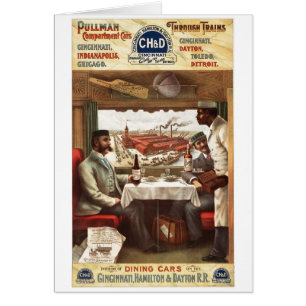Vagón restaurante del pullman en el tren 1894