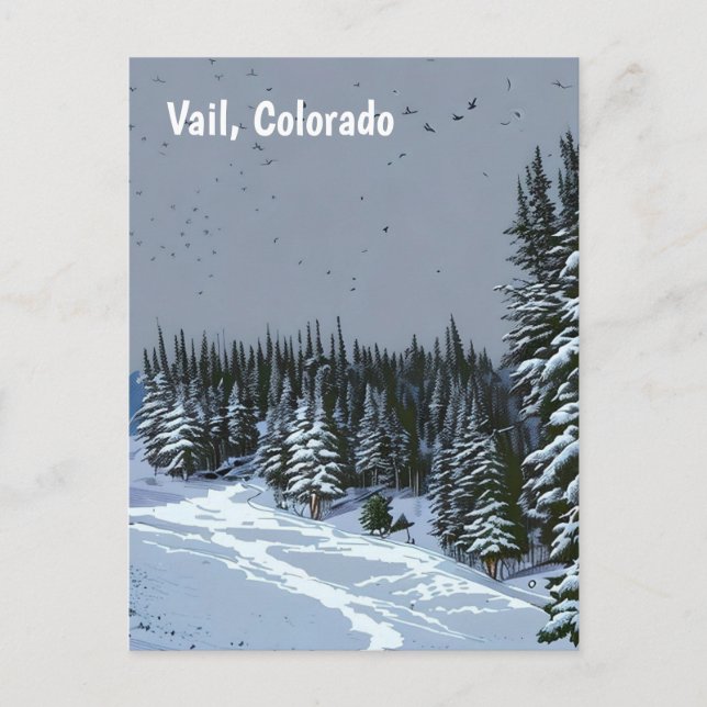 Vail, tarjeta postal de Colorado (Anverso)