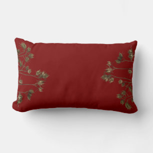 Vainas de semillas en una almohada lumbar