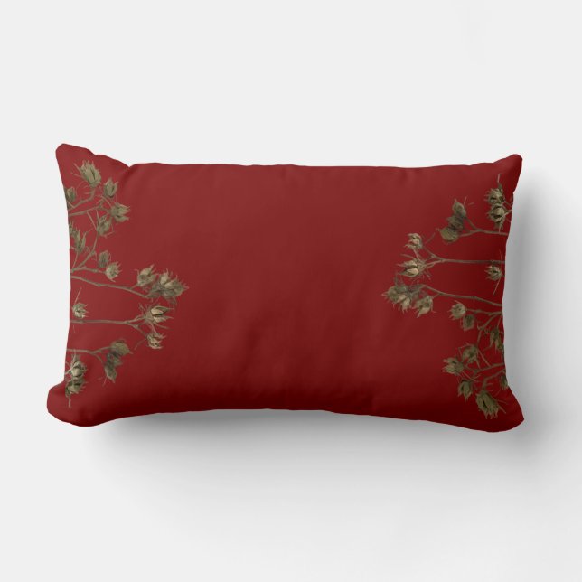 Vainas de semillas en una almohada lumbar (Anverso)