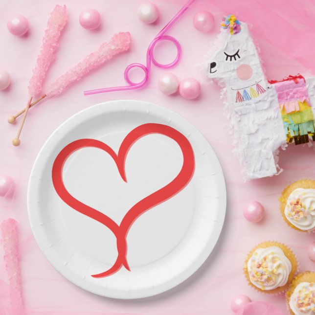 Vajilla artística de San Valentín para eventos (Fiesta)