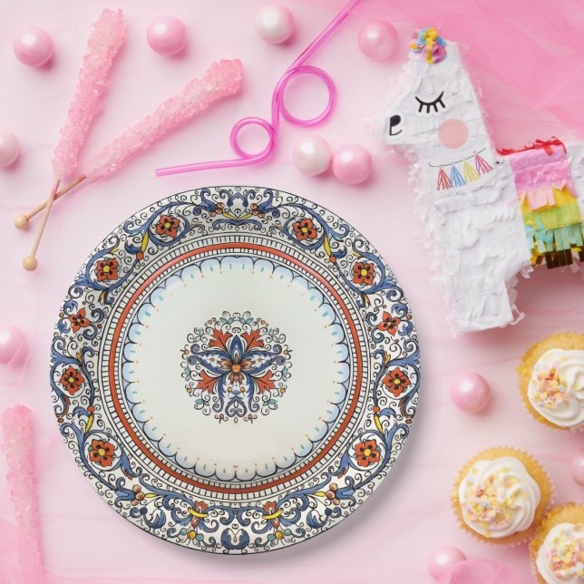Vajilla de Comedor Estilo Antico Deruta de Italia (Fiesta)
