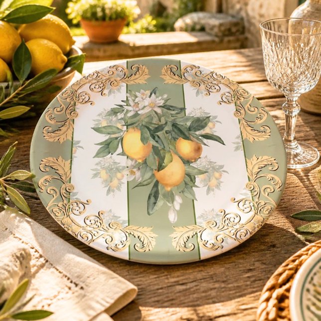 Vajilla de mesa de limón toscano elegante (Subido por el creador)