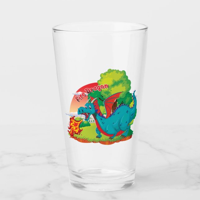 Vajilla para bebidas Dragón de Fuego (Anverso)
