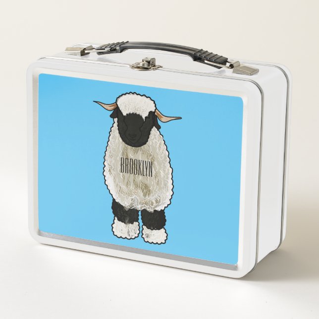 Valais Blacknose ilustracion personalizado ovino (Anverso)