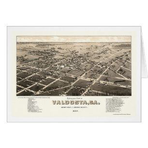 Valdosta, mapa panorámico del GA - 1885