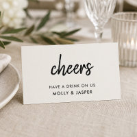 Vale de bebida | Tarjeta de cupón minimalista gris