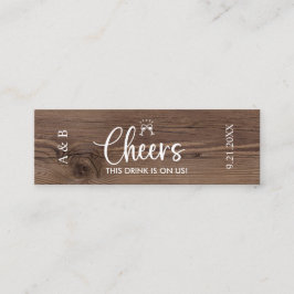 Vale de Entrada para Bebida de Boda Rústica
