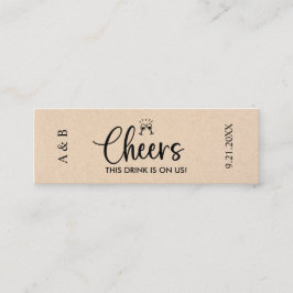 Vale de Entrada para Bebida de Boda Rústica