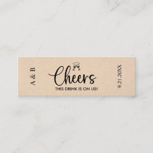 Vale de Entrada para Bebida de Boda Rústica