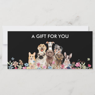 Vale de regalo de cuidado de mascotas para dueños