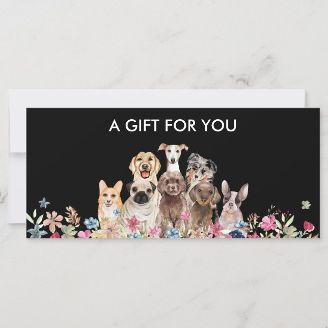 Vale de regalo de cuidado de mascotas para dueños  (Anverso)