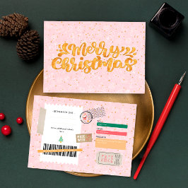 Vale de Regalo de Entrada con Patrón de Navidad Ro