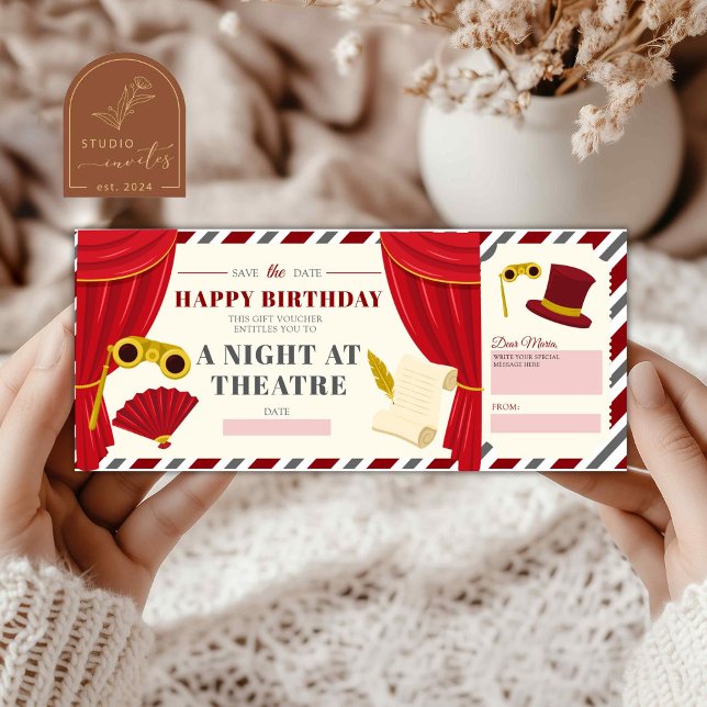 Vale de regalo de teatro nocturno de cumpleaños (Subido por el creador)