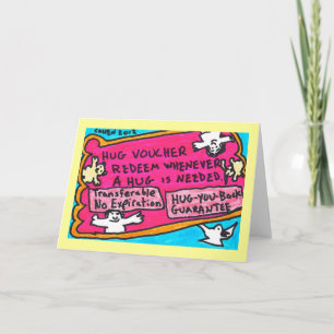 Vale del abrazo - tarjeta de felicitación