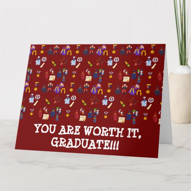 ¡¡¡VALE LA PENA GRADUARSE!!! TARJETA (Anverso)