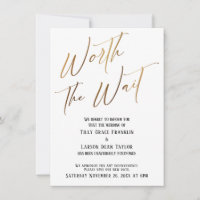 Vale la pena la Invitación Boda aplazada de espera