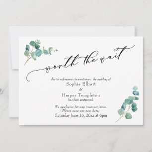 Vale la pena la tarjeta Boda de Espera de Eucalypt