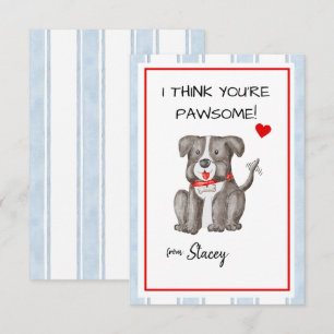 Valentín para el salón "Creo que eres Paw-some"
