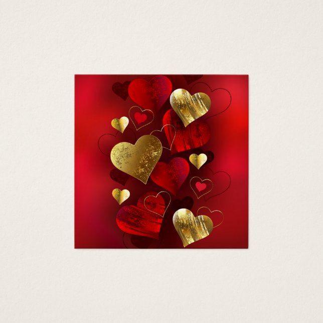 Valentinas doradas y rojas (Anverso)