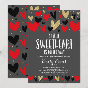 Valentine Baby Shower Invitación Bebé