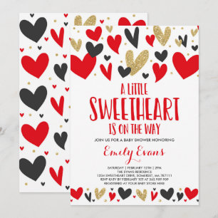 Valentine Baby Shower Invitación Bebé