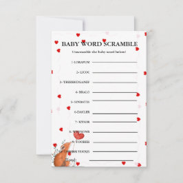 Valentine Bebé palabra scramble juego de ducha beb
