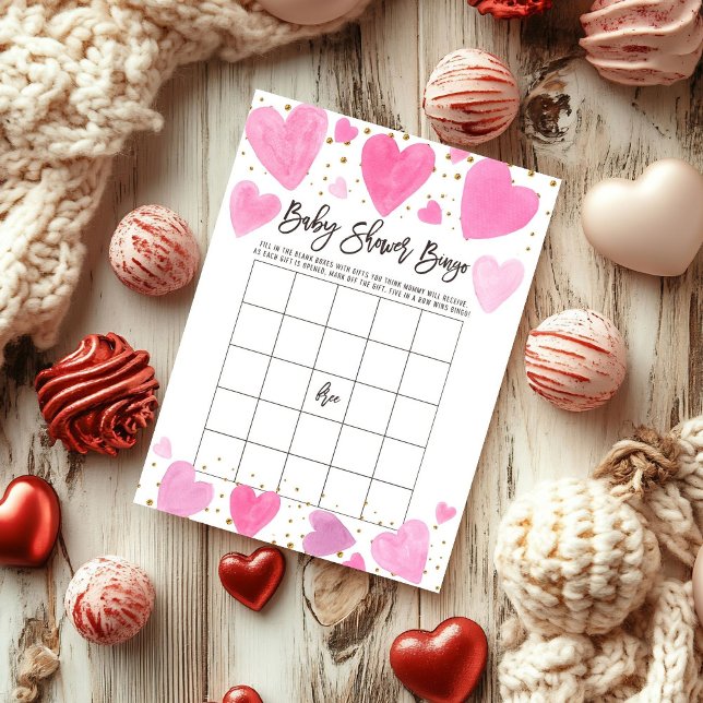 Valentine bingo baby shower game card (Subido por el creador)