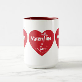 Valentine es amor dos tazas de café