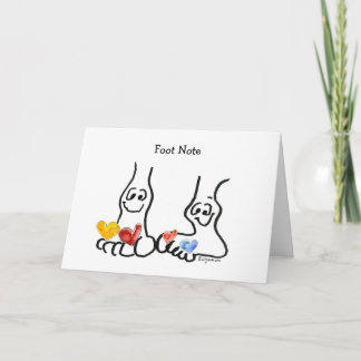 Valentine Foot Note Personalizado Tarjeta de fijac