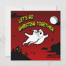 Valentine Halloween Ghosting Guardar la tarjeta de