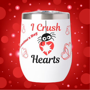 Valentine I Crush Hearts Araña linda