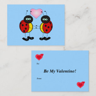 Valentine Ladybugs en Amo Mini Niños Tarjetas
