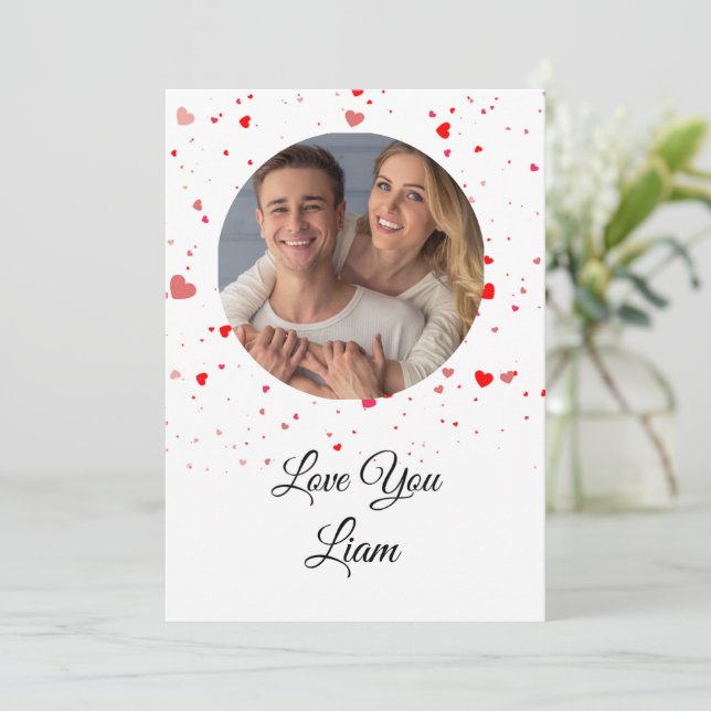 Valentine Love Card | Romantic for Him & Her (Anverso de pie)